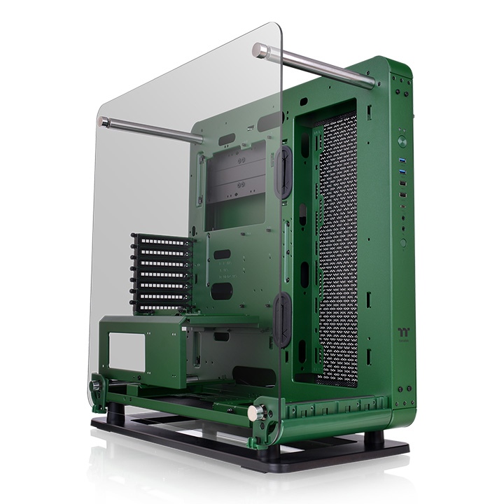 Core P6 Tempered Glass Racing Green Mid Tower Chassis