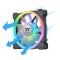 Silver Labeled Reverse Fan Blades can be switched out for air exhaust.