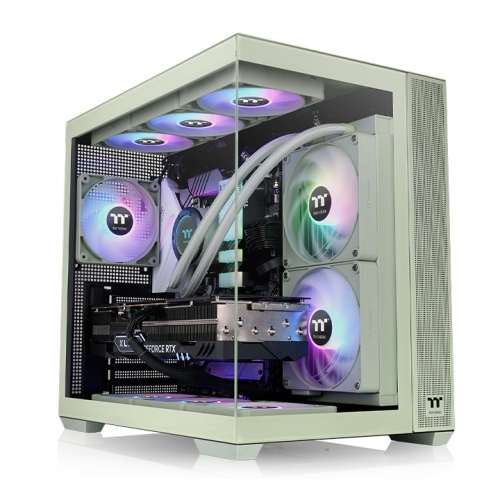 View 380 TG ARGB Matcha Green Mid Tower Chassis